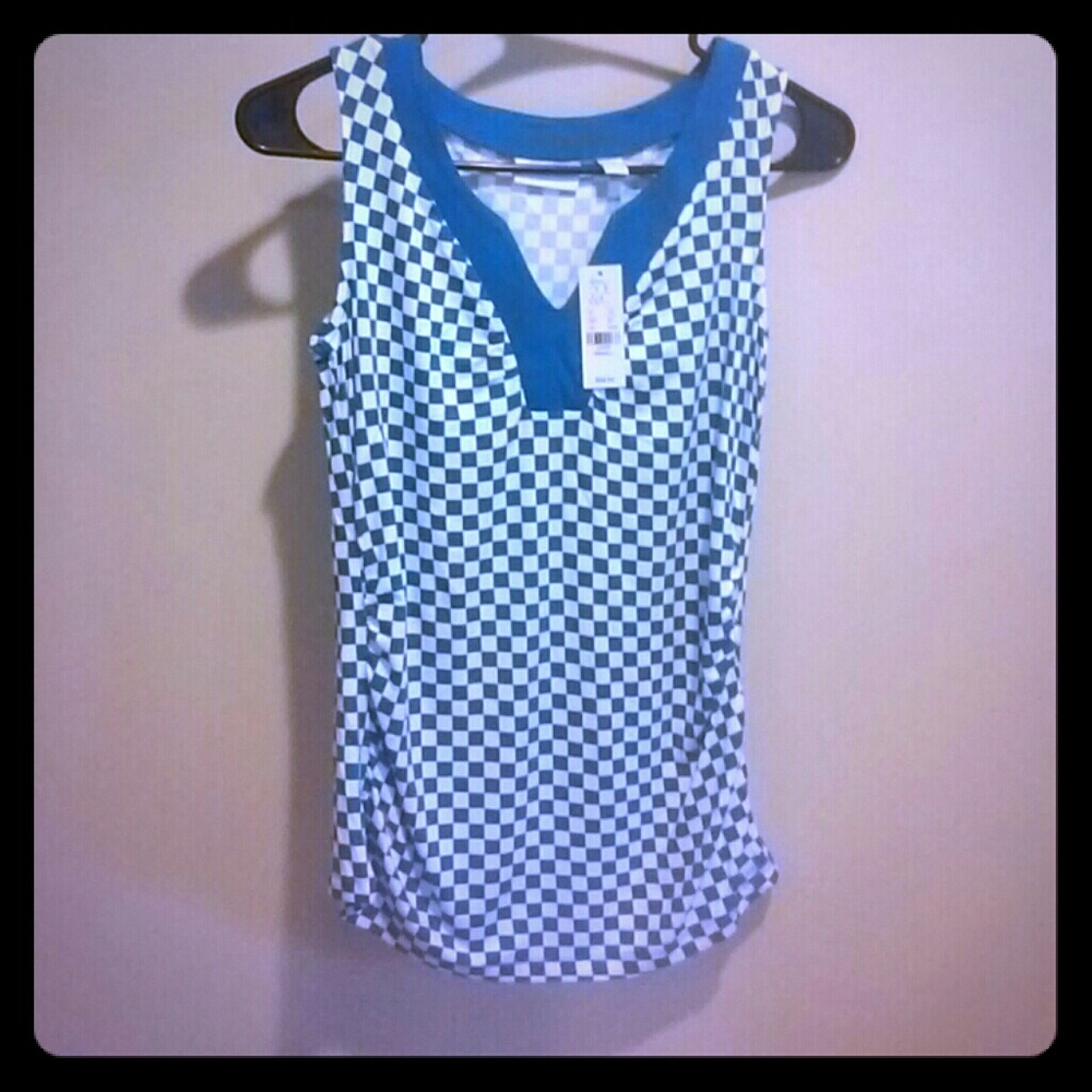 Tee shirt stretch check top